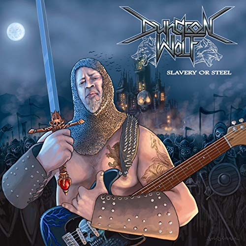 CD cover: armored man with sword, castle, and musicians in background.