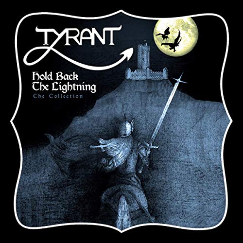CD cover: knight with sword, castle, moon, and flying birds.