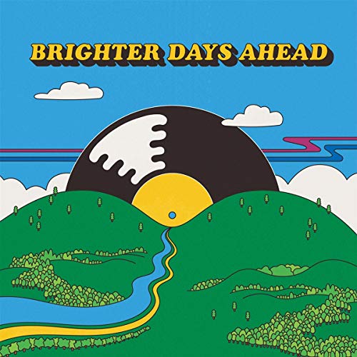 Album cover: illustrated landscape with sun, hills, and blue sky.