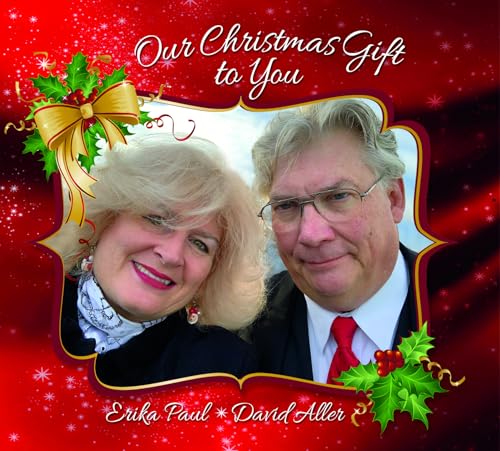 CD cover featuring Erika Paul and David Aller with holiday decorations.