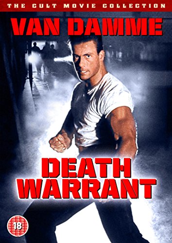 DVD cover for “Death Warrant” featuring Jean-Claude Van Damme in action.