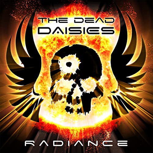 CD cover for The Dead Daisies’ “Radiance” featuring a skull with fiery wings.