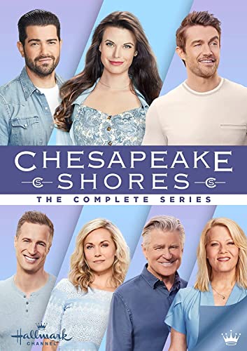 Chesapeake Shores" DVD cover featuring six smiling actors in a grid layout.