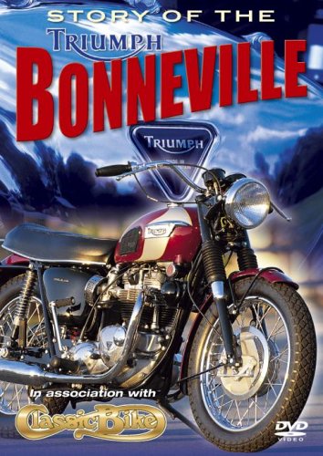 DVD cover featuring a classic red and silver Triumph Bonneville motorcycle.