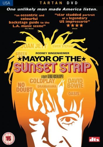 Mayor Of The Sunset Strip" DVD cover featuring a stylized portrait and band names.