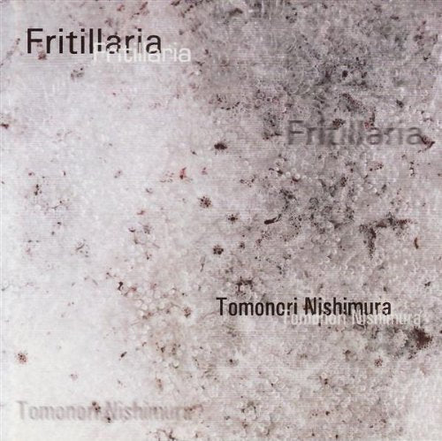 CD cover with textured, mottled gray and red background, text "Fritillaria".