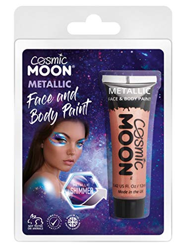 Smiffys Cosmic Moon Metallic Face & Body Paint, Rose Gold