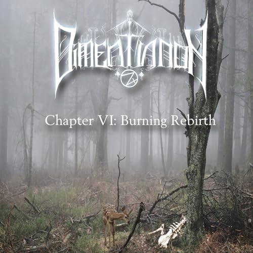 CD cover: foggy forest with deer, skeleton, and band logo.