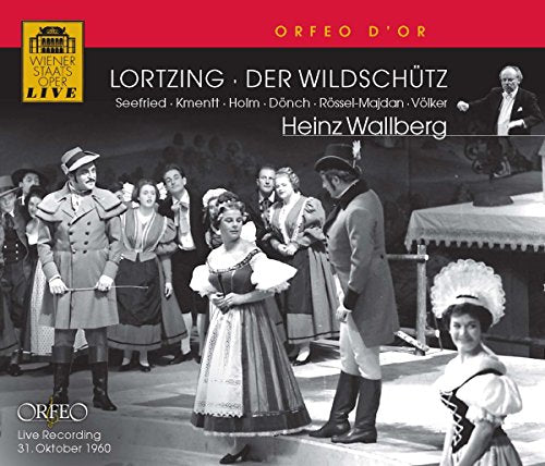 CD cover for Lortzing’s “Der Wildschütz” opera, stage scene with performers.