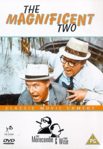 DVD cover for “The Magnificent Two” featuring Morecambe & Wise.