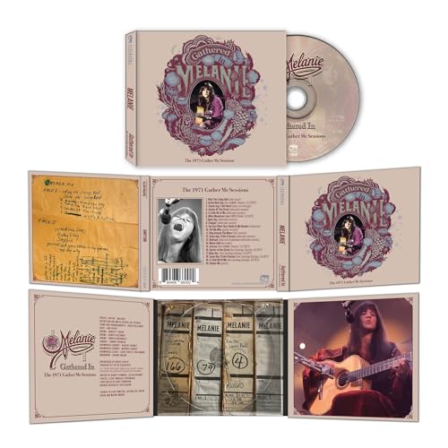 CD case for Melanieās āGathered Inā with photos and tracklist details.