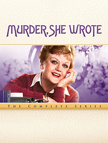 Angela Lansbury on "Murder, She Wrote" complete series DVD cover.