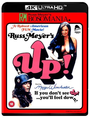 Up!" Blu-ray cover featuring a woman in a black dress and text.
