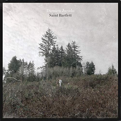 Album cover for Damien Jurado’s “Saint Bartlett” featuring a forest landscape.