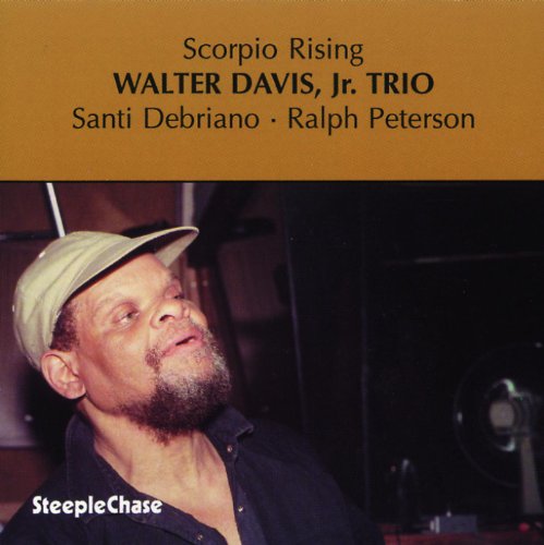 CD cover for Walter Davis Jr. Trio’s “Scorpio Rising” featuring a portrait.