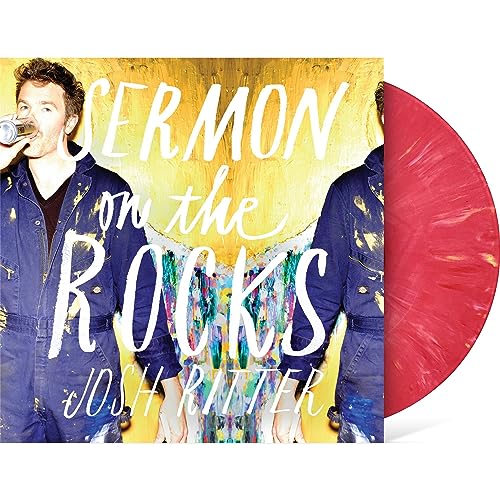 Josh Ritter’s “Sermon On The Rocks” salmon-colored vinyl record with cover art.