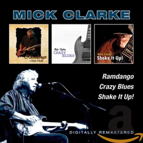 CD cover for Mick Clarke’s “Ramdango” with musician photos and text.