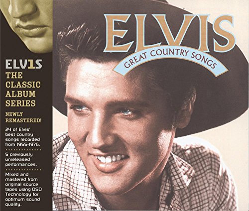 CD cover of Elvis Presley with a cowboy hat, titled "Great Country Songs".