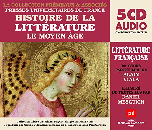CD cover: Medieval painting of an angel, text about French literature course.