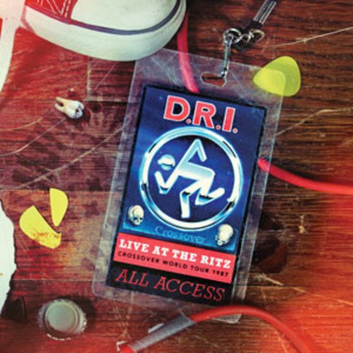D.R.I. “Live At The Ritz 1987” vinyl record cover with backstage pass.