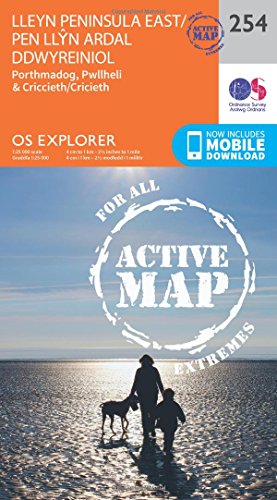 OS Explorer Map Active (254) Lleyn Peninsula East (OS Explorer Active Map)