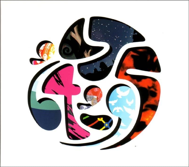 Lemon Jelly '64-'95 CD cover: abstract colorful shapes on white.