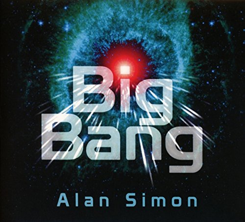 CD cover for "Big Bang" by Alan Simon with a cosmic nebula background.