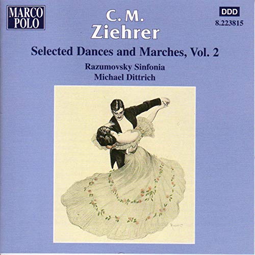 CD cover: dancers in vintage attire, blue background, composer Ziehrer.