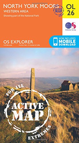 North York Moors Map | Weatherproof | Western Area | Ordnance Survey | OS Explorer Active Map OL26 | England | Walks | Hiking | Maps | Adventure (OS Explorer Map Active)