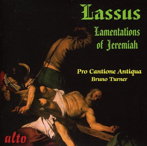 CD cover: "Lassus Lamentations" with a painting of figures carrying a cross.