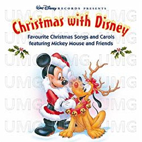 Disney’s Mickey Mouse and Pluto celebrate Christmas on CD cover.