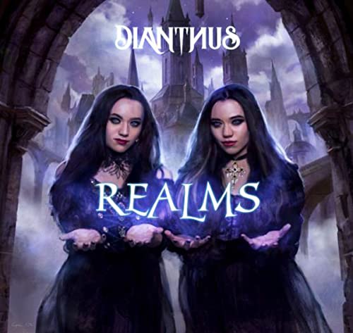 Album cover for Dianthus’ “Realms” featuring two women in dark clothing.