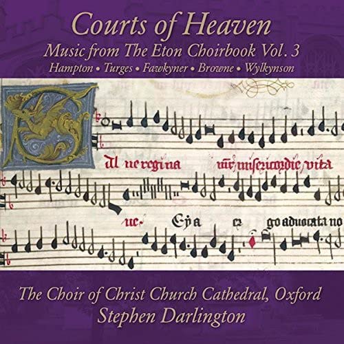 CD cover with illuminated manuscript detail and musical notation.