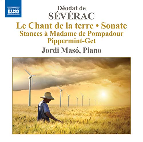 CD cover: wheat field with wind turbines and a man’s back.