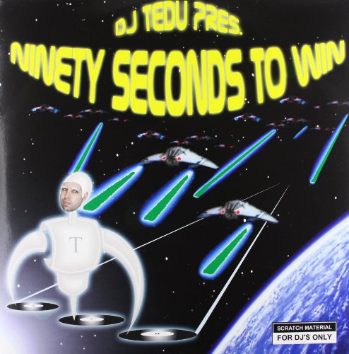 Vinyl cover showing a space scene with spaceships and a DJ robot in space.