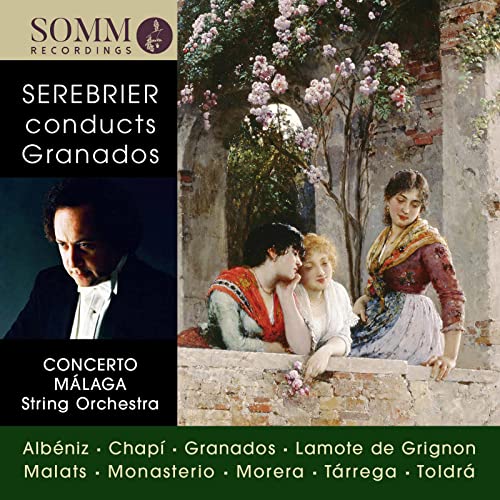 CD cover: portrait of conductor, painting of women in a garden.