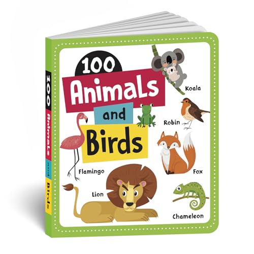 Board book cover featuring colorful illustrations of animals and birds.