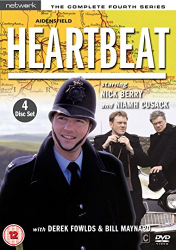 “Heartbeat” DVD cover featuring a policeman and cast members in a rural setting.
