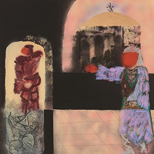 Album cover for Hand Habits' "Fun House" featuring abstract figures in arches.