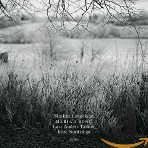 Black and white CD cover with winter landscape and text details.