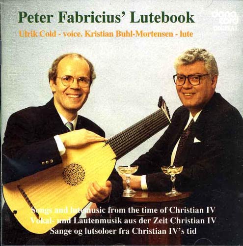 CD cover: two men with a lute and wine glasses.