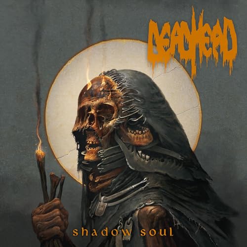 CD cover: skeletal figure in hood, holding burning sticks, with halo.