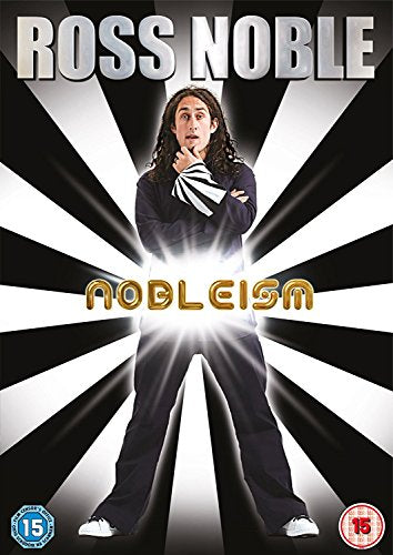Ross Noble DVD cover featuring comedian against a black and white burst.