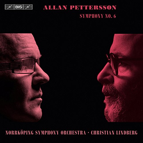 CD cover featuring a split portrait of Allan Pettersson in red tones.