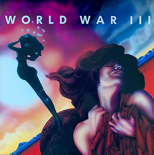 CD cover with "WORLD WAR III" text, a woman, and a starry silhouette.