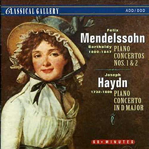 CD cover featuring a portrait of a woman in a bonnet and composers’ names.