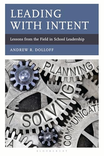 Book cover: "Leading with Intent" with gears and text overlay.