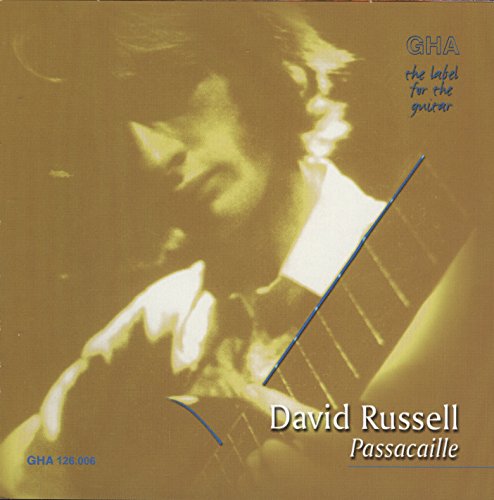 CD cover for David Russell’s “Passacaille” featuring a blurred portrait.
