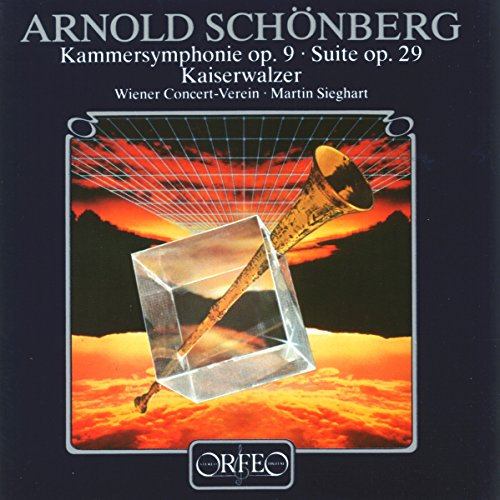 CD cover for Schönberg’s Kammersymphonie, featuring abstract geometric art.