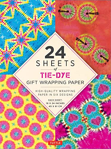 24 sheets of Tie-Dye Gift Wrapping Paper: High-Quality 18 x 24" (45 x 61 cm) Wrapping Paper: High-Quality 18 x 24" (45 x 61 cm) Wrapping ... ... 18 x 24" (45 x 61 cm) Wrapping Paper